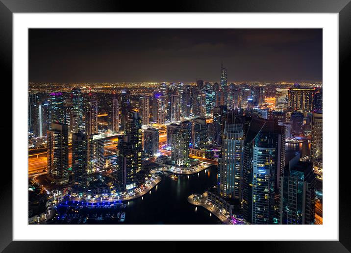 Dubai Marina Framed Mounted Print by Dave Wragg