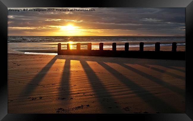 Barmouth Sunset 3 Framed Print by Pam Sargeant
