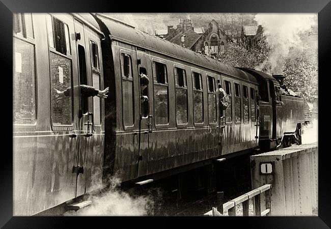 Departing Steam Train Framed Print by Andrew Holland