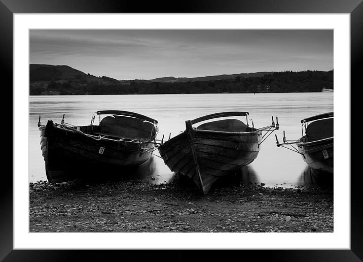 Boats on Windermere Framed Mounted Print by Andrew Holland