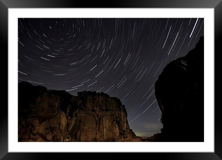 Star Trails Framed Mounted Print by Andrew Holland
