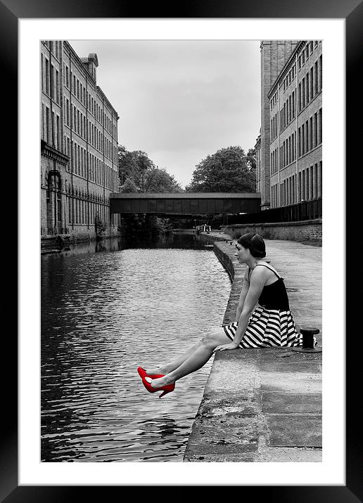  Girl with the Red Shoes Framed Mounted Print by Andrew Holland