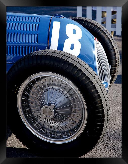 Blue Bugatti Framed Print by Marc Melander