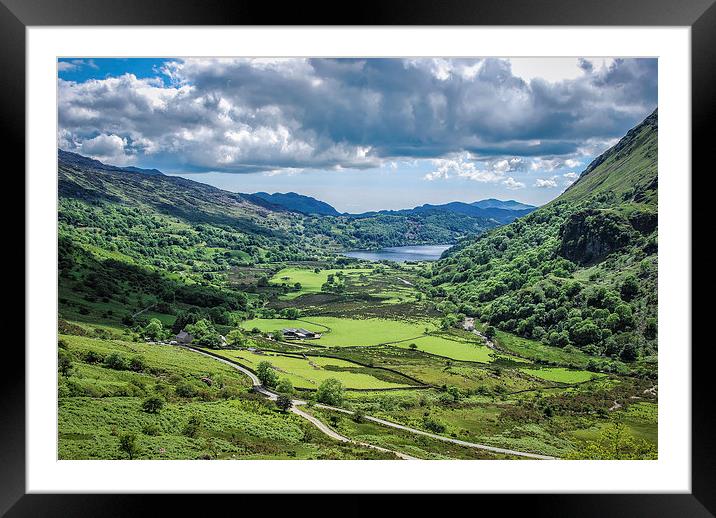 Nant Gwynant Valley Framed Mounted Print by Michelle PREVOT