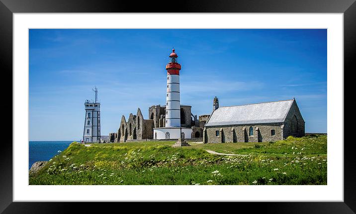 Pointe St Mathieu in Brittany Framed Mounted Print by Michelle PREVOT