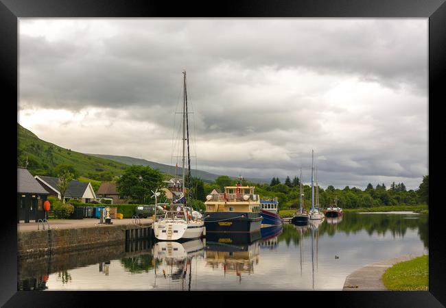 Caledonian Canal near Fort William Framed Print by Michelle PREVOT