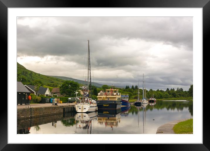 Caledonian Canal near Fort William Framed Mounted Print by Michelle PREVOT