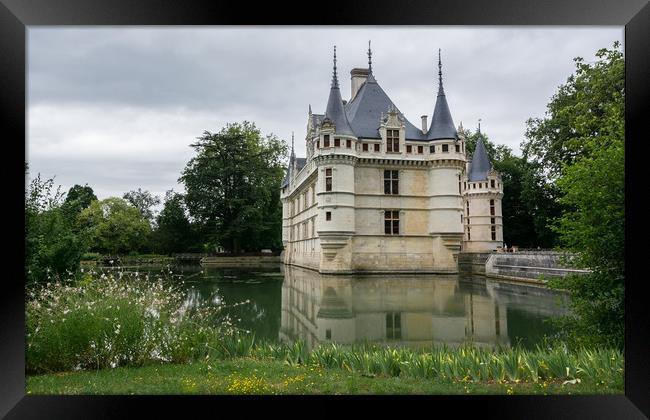 Azay le Rideau Castle in France  Framed Print by Michelle PREVOT