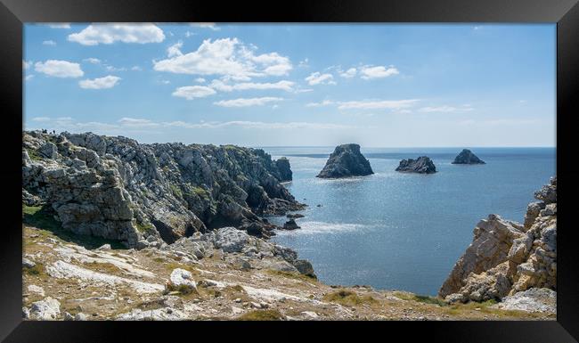 Pointe de Penn Hir - Crozon Peninsula   Brittany Framed Print by Michelle PREVOT