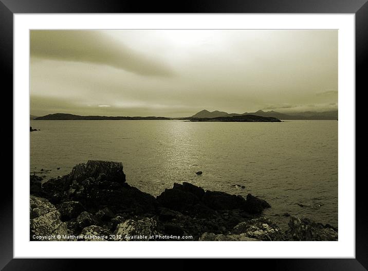 Across a Scottish Bay Framed Mounted Print by Bristol Canvas by Matt Sibtho