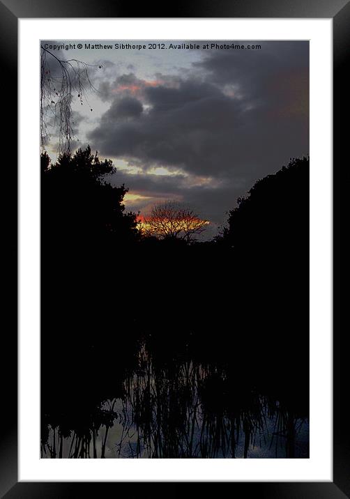 October Sunset Framed Mounted Print by Bristol Canvas by Matt Sibtho