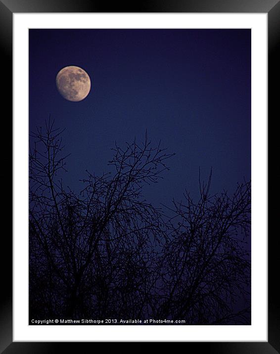 Blue Moon Framed Mounted Print by Bristol Canvas by Matt Sibtho