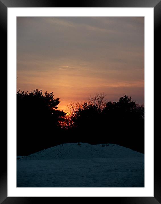 Winter Sunset Framed Mounted Print by Bristol Canvas by Matt Sibtho