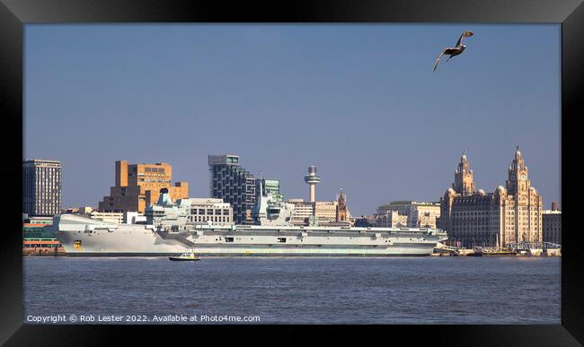 Carrier R08 Queen Elizabeth II_Liverpool 2022 Framed Print by Rob Lester