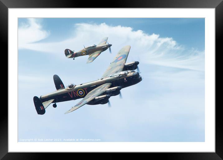 The mighty Lancaster Framed Mounted Print by Rob Lester