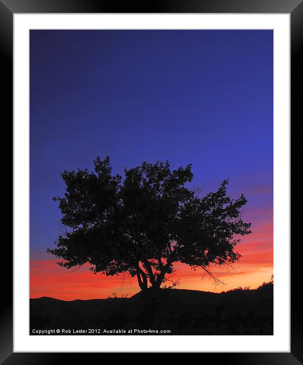 Sunset in Provence #1 Framed Mounted Print by Rob Lester