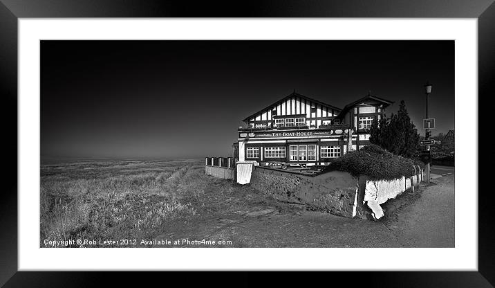The Boathouse, Parkgate. Framed Mounted Print by Rob Lester
