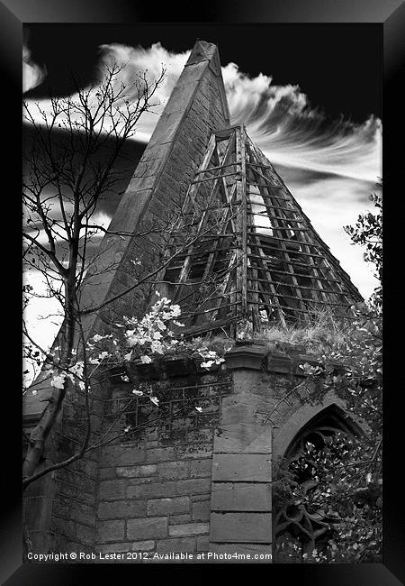 Flaybrick church #2(re-edit) Framed Print by Rob Lester