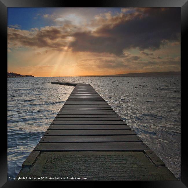 West Kirby marine lake Framed Print by Rob Lester