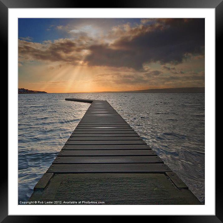 West Kirby marine lake Framed Mounted Print by Rob Lester