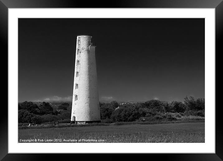 Leasowe lighthouse Framed Mounted Print by Rob Lester