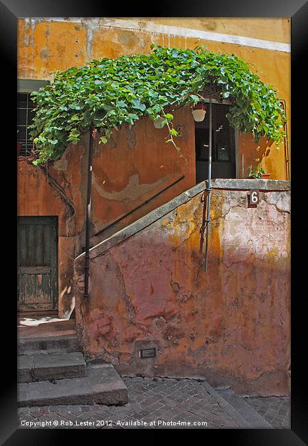 Une porte rustique Framed Print by Rob Lester