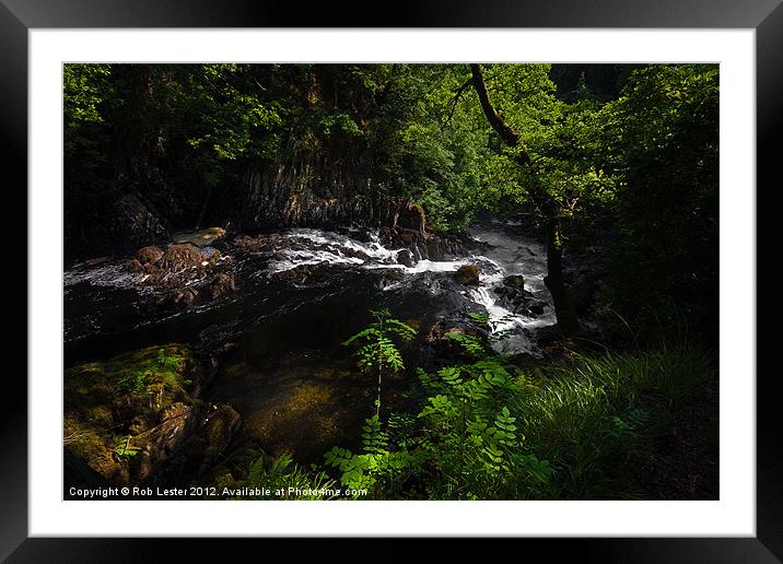 Swallow Falls Framed Mounted Print by Rob Lester