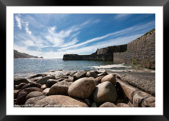 Lamorna Cove Framed Mounted Print by Rob Lester