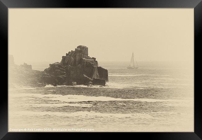 Cornish Past, Sea. Framed Print by Rob Lester