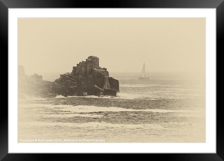 Cornish Past, Sea. Framed Mounted Print by Rob Lester