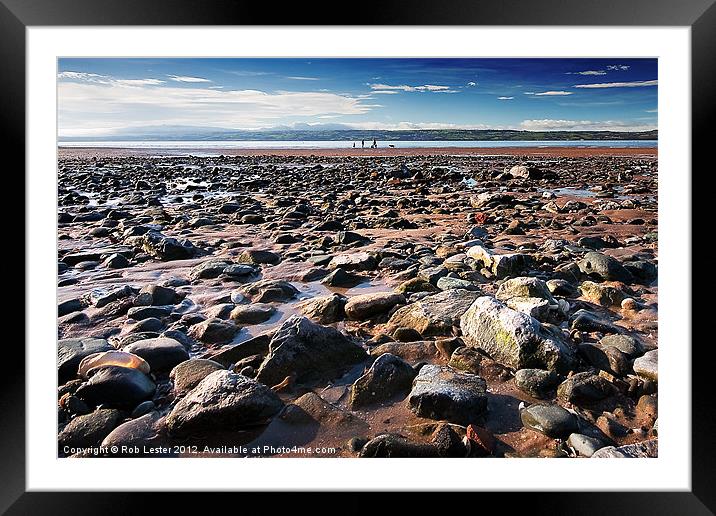 Low Tide Framed Mounted Print by Rob Lester