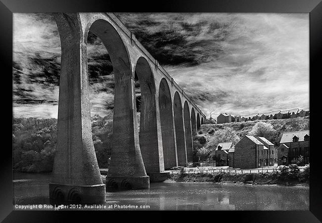 Larpool Viaduct, River Esk. Framed Print by Rob Lester