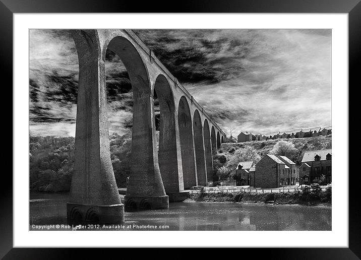 Larpool Viaduct, River Esk. Framed Mounted Print by Rob Lester