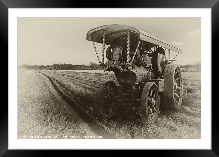 Showmans engine on the fields Framed Mounted Print by Rob Lester