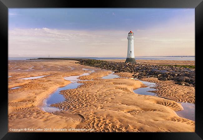 Perch Rock Lighthouse Framed Print by Rob Lester