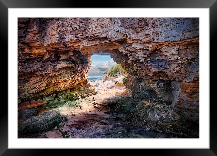The light has colour,  on Hilbre island Framed Mounted Print by Rob Lester