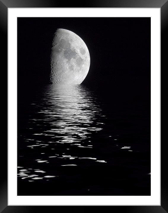 Moonset Framed Mounted Print by Rob Lester