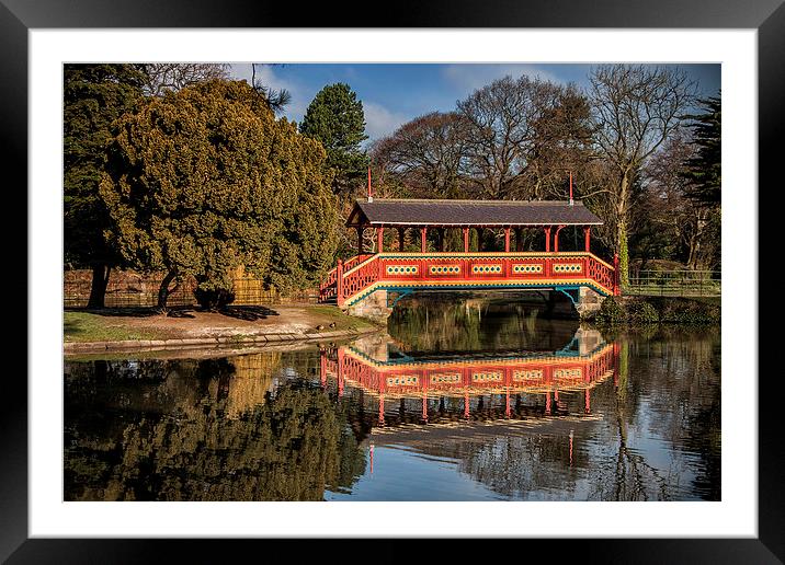 Reflections of the Swiss Bridge Framed Mounted Print by Rob Lester