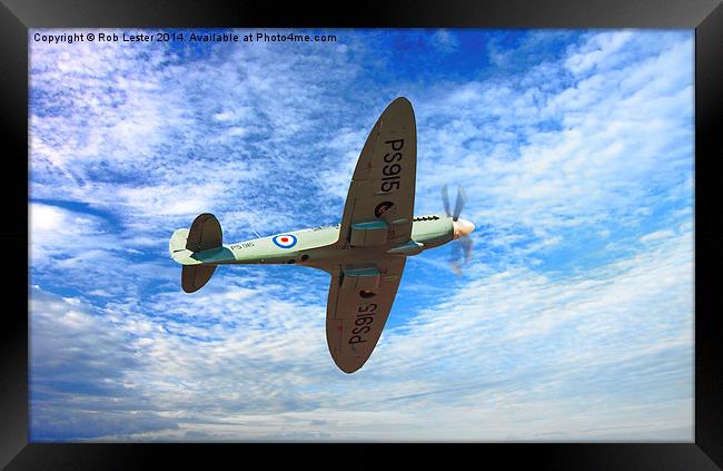  The Last Spitfire Framed Print by Rob Lester