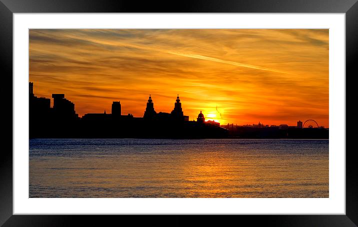  Liverpool glows in the morning Framed Mounted Print by Rob Lester