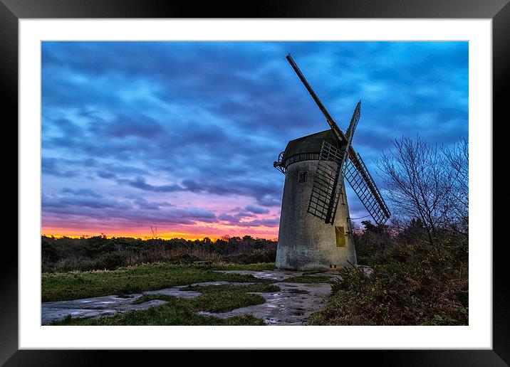  Bidston windmill Sunrise Framed Mounted Print by Rob Lester