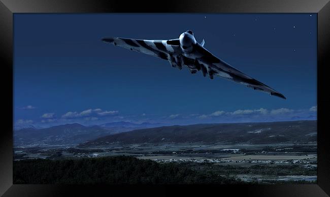  Vulcan "Death comes by Starlight" Framed Print by Rob Lester