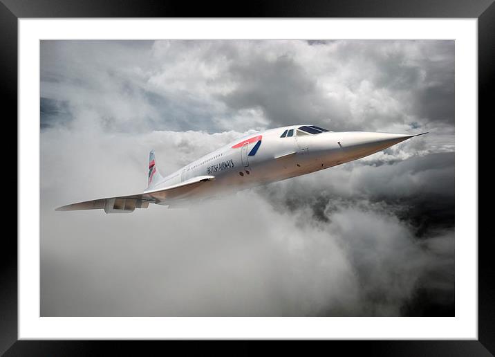  The Mighty  Concorde Soars Framed Mounted Print by Rob Lester