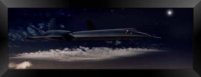  Night Stalker _ Blackbird SR-71 Framed Print by Rob Lester