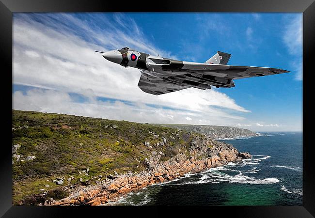 Vulcan crosses the Iron Coast Framed Print by Rob Lester