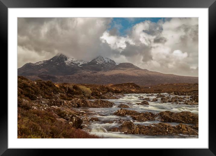 The Cuillins hills at Sligachen Framed Mounted Print by Rob Lester