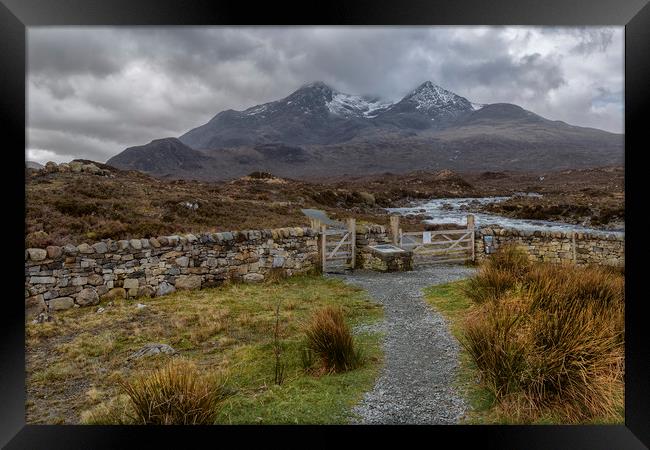 Path to the Cuillins Framed Print by Rob Lester