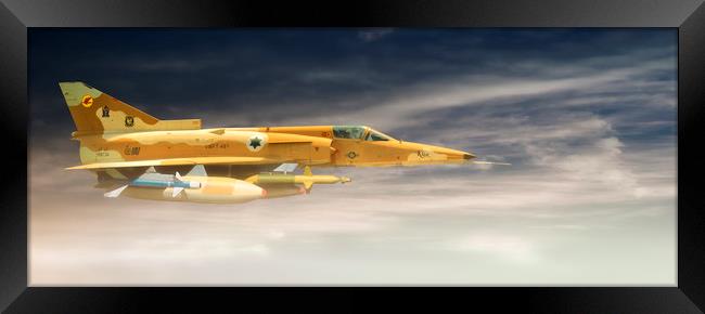 Kfir C-2, "Riding the clouds" Framed Print by Rob Lester