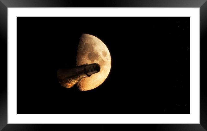 Moon shot Gemini Framed Mounted Print by Rob Lester