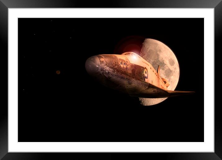 Shuttle flight, Endeavour Framed Mounted Print by Rob Lester